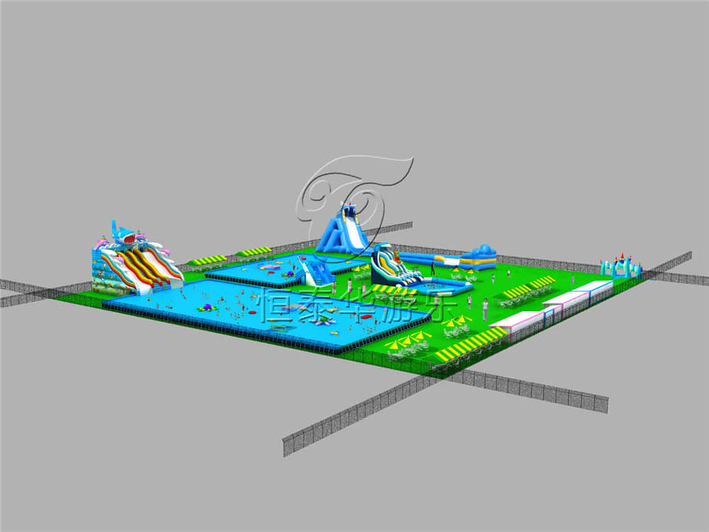 水上乐园设计效果图80*80米